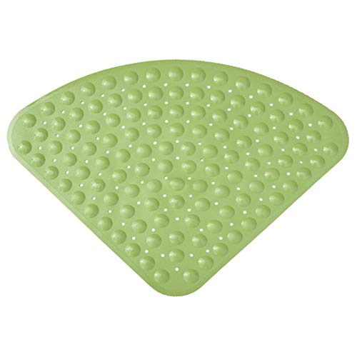 Moulaelos Duschmatten rutschfest, Sektor Gummi Ecke Dusche Ma, Maschine waschbar, Anti-Schimmel Quadrant Badematte, Sicherheit Matten Badewanne Matte für Dusche oder Wanne, 54 x 54 cm (Grün) von Moulaelos