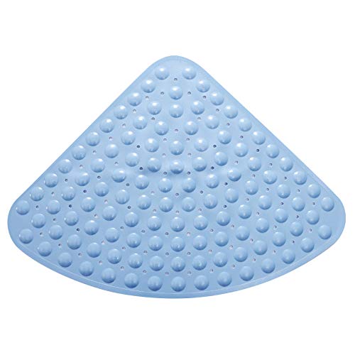 Moulaelos Duschmatten rutschfest, Sektor Gummi Ecke Dusche Ma, Maschine waschbar, Anti-Schimmel Quadrant Badematte, Sicherheit Matten Badewanne Matte für Dusche oder Wanne, 54 x 54 cm (blau) von Moulaelos