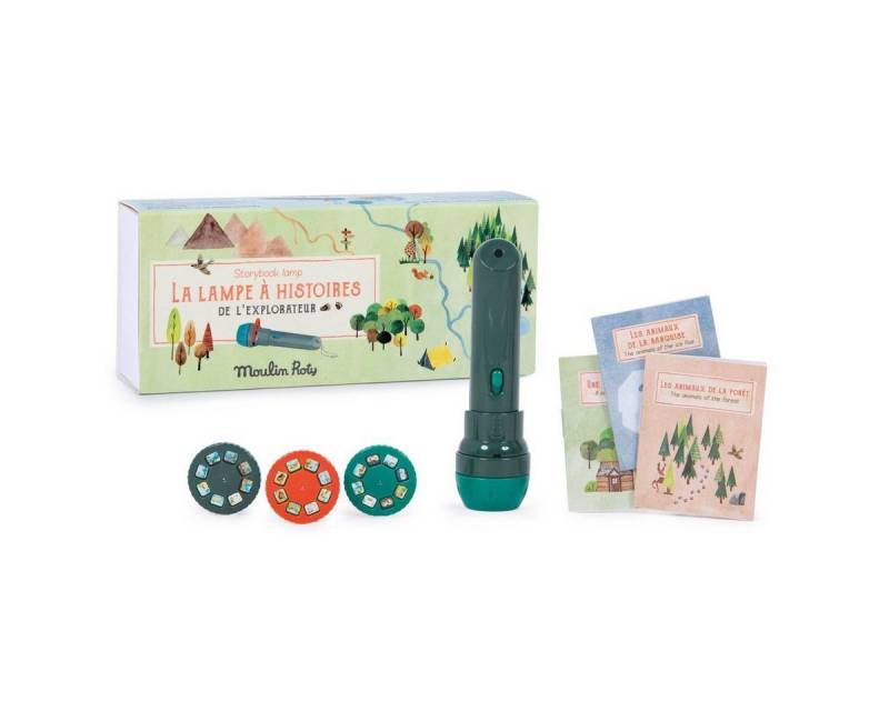 Moulin Roty Projektionslampe Projektionsleuchte Taschenlampe mit Geschichten für Kinder von Moulin Roty