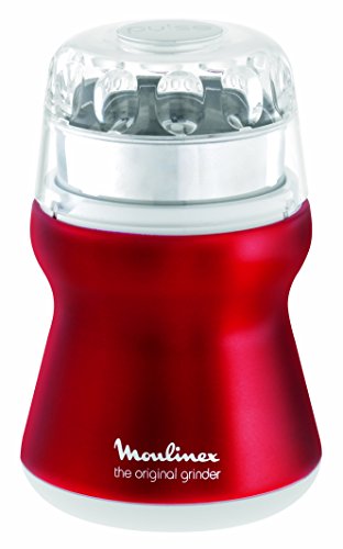 Moulinex AR1105 Kaffeemühle | mit Edelstahlbehälter | Durchsichtiger Deckel | Red Ruby/metallic-rot/weiß Moulinex AR1105 Kaffeemühle | mit Edelstahlbehälter | Durchsichtiger Deckel | Red Ruby/metallic-rot/weiß von Moulinex