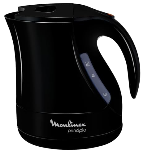 Moulinex BY1078 Wasserkocher | 1.2 L | Herausnehmbarer Kalkfilter | 360°-Sockel | 2.400 W Leistung | schwarz von Moulinex