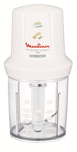 Moulinex DJ300110 Mini Chopper Elektro Moulinette Compact Shaker mit Deckel Weiß 270 W von Moulinex