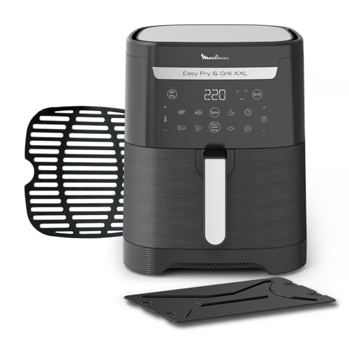 Moulinex Luftfritteuse auch Grill 2-in-1, Easy Fry Grill, 6,5 l, 1830 W, 8 automatische Programme, 70% Energieeinsparung, Antihaft-Grill, Flexcook-Splitter, bis zu 200 °C und 60 min, EZ8018 von Moulinex