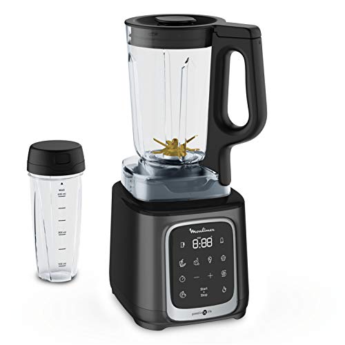 Moulinex InfinyMix LM91HD Standmixer, 5 Programme + manuell, Tritan Karaffe BPA-frei 1.75L + Transportflasche Tritan 600ml Buch 50 Rezepte Smoothies Eis Zerkleinern 1600W, Keine Angaben von Moulinex