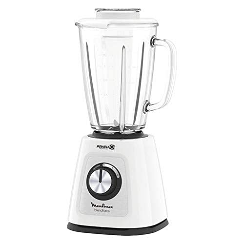 Moulinex LM4351 Blendforce 2 Elektrischer Mixer mit Powelix-Technologie, 800 W, 1,75 Liter, SmartLock-System, Blender mit 3 Geschwindigkeiten und Vase aus hitzebeständigem Glas von Moulinex