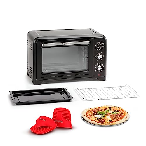 Moulinex Standbackofen 33 l, Umluft, Spitzenkonvektion, 6 Kochmodi, regelbarer Thermostat bis 240 °C, Timer 120 min, Wendegitter, Topflappen aus Silikon, Optimo, schwarz, OX464811 Moulinex Standbackofen 33 l, Umluft, Spitzenkonvektion, 6 Kochmodi, regelbarer Thermostat bis 240 °C, Timer 120 min, Wendegitter, Topflappen aus Silikon, Optimo, schwarz, OX464811 von Moulinex