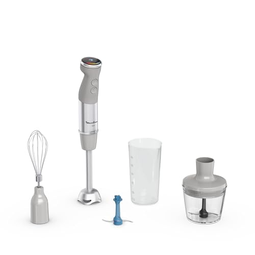 Moulinex Quickchef+, Stabmixer, Technologie mit Powelix-Klingen, Leistung 1000 W, Mixer mit Schnellmischung und leisem Modus, spülmaschinenfest, DD67EB Moulinex Quickchef+, Stabmixer, Technologie mit Powelix-Klingen, Leistung 1000 W, Mixer mit Schnellmischung und leisem Modus, spülmaschinenfest, DD67EB von Moulinex