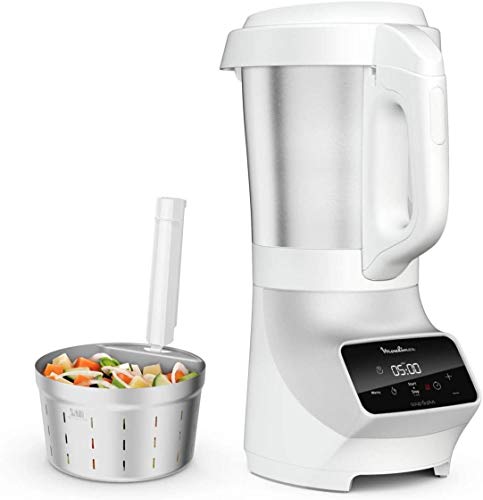 Standmixer Moulinex Soup et Plus mit Dampfkorb, 1100 W, silberfarben und Weiß von Moulinex