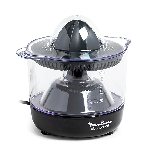 Moulinex PC1208 Elektrischer Entsafter Ultra Compact | 450ml Volumen | Orangenpresse & Zitruspresse mit 2 Drehrichtungen | Automatische Ein-/ Ausschaltung | 25W | schwarz Moulinex PC1208 Elektrischer Entsafter Ultra Compact | 450ml Volumen | Orangenpresse & Zitruspresse mit 2 Drehrichtungen | Automatische Ein-/ Ausschaltung | 25W | schwarz von Moulinex