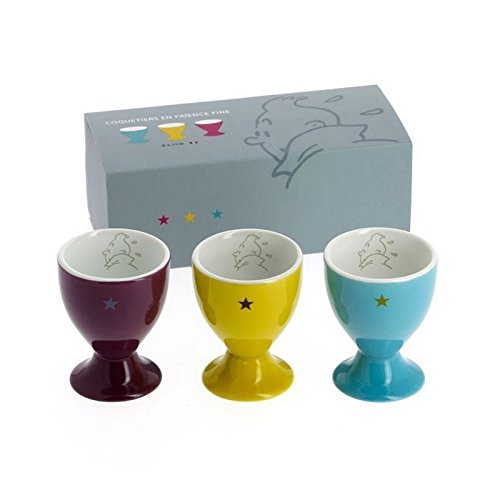 Moulinsart Set of Three Porcelain Egg Cups Tintin 47967 (2014) von Moulinsart