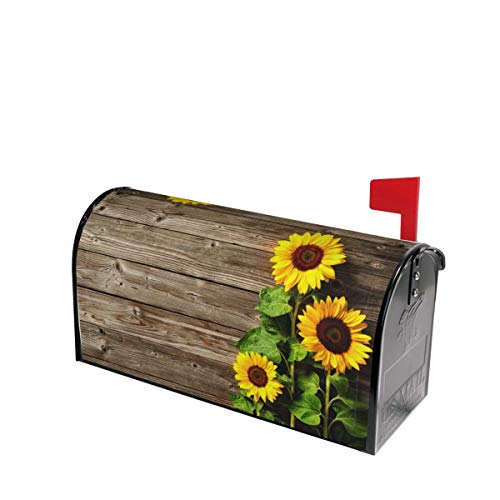 Briefkastenabdeckung mit Sonnenblumen-Motiv, magnetisch, groß, 64 x 53 cm, für Garten und Hof. von Mount Hour