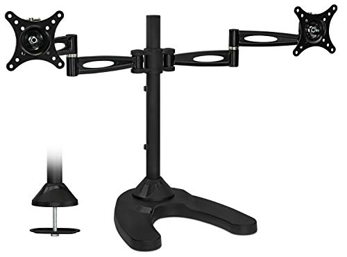 Mount-It! Free Standing Dual Monitor Stand | Double Arm Desk Mount Fits Two x 21 24 27 Inch Computer Screens | 2 Heavy Duty Full Motion Adjustable Arms | VESA 75 100 Compatible | Grommet Base Included Mount-It! Free Standing Dual Monitor Stand | Double Arm Desk Mount Fits Two x 21 24 27 Inch Computer Screens | 2 Heavy Duty Full Motion Adjustable Arms | VESA 75 100 Compatible | Grommet Base Included von Mount-It!