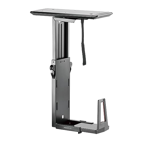 Mount-It! Robuste Computerhalterung für den Schreibtisch, verstellbare CPU-Halterung mit verschiebbaren Schienen, 15 kg Kapazität von Mount-It!