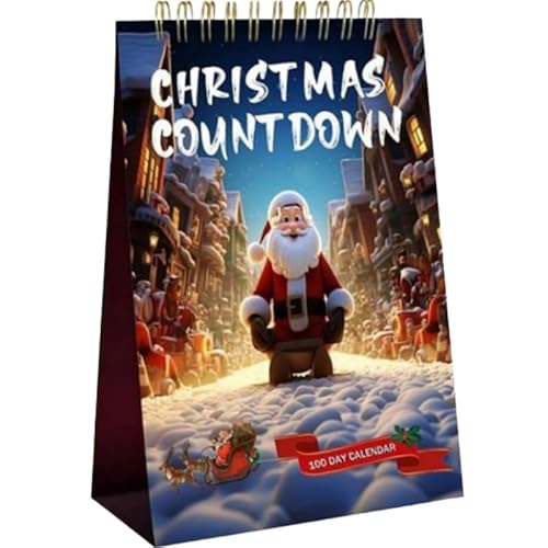 100 Tage Weihnachts-Countdown-Kalender, Schreibtisch-Adventskalender für Heimdekoration von Mounteps