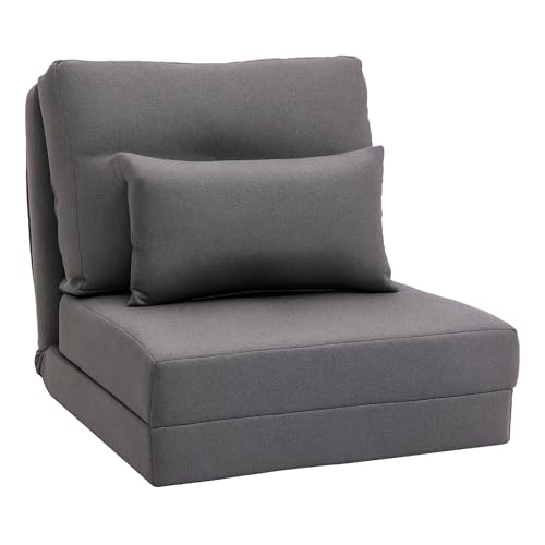 2 in 1 Schlafsessel Klappbar Schlafsofa mit Bettfunktion Verstellbarer Rückenlehne Kissen Gästebett in Leinenoptik Klappsessel Sessel für Wohnzimmer Schlafzimmer 60 x 80 x 56 cm Dunkelgrau 2 in 1 Schlafsessel Klappbar Schlafsofa mit Bettfunktion Verstellbarer Rückenlehne Kissen Gästebett in Leinenoptik Klappsessel Sessel für Wohnzimmer Schlafzimmer 60 x 80 x 56 cm Dunkelgrau von Mounteps