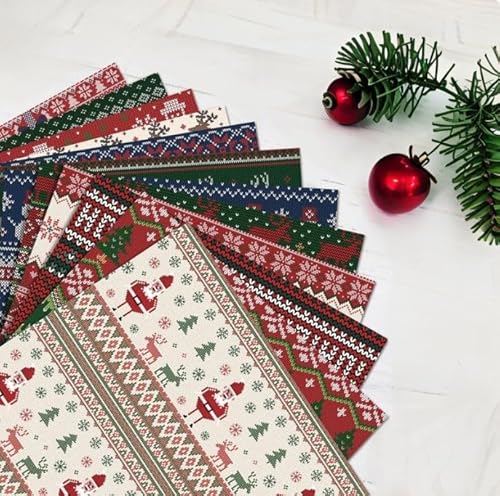 24 Blatt Weihnachts-Scrapbook-Papier, 30,5 x 30,5 cm, doppelseitig, Weihnachtsmotiv, Rot, Grün, Blau, Muster, dekoratives Kunst, Origami-Papier für Urlaub, DIY 24 Blatt Weihnachts-Scrapbook-Papier, 30,5 x 30,5 cm, doppelseitig, Weihnachtsmotiv, Rot, Grün, Blau, Muster, dekoratives Kunst, Origami-Papier für Urlaub, DIY von Mounteps