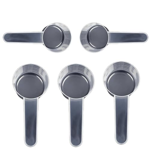 5X Messlöffel 30g/60ml robuster Kunststoff, Abgestufter 60ml Backmesslöffel für Protein Pulver Waschpulver Scoop Dosierhilfe von Mounteps