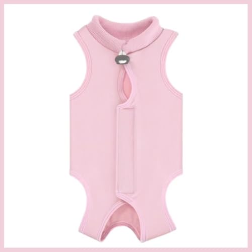 Katzen-Genesungsanzug nach Operationen – Sterilisationsweste, Anti-Leck-Wundschutz, atmungsaktiv für Katzen und Kätzchen, Haustiermantel nach Operationen (Rosa, L) von Mounteps