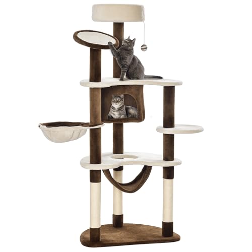 Katzenbaum Kletterbaum Kratzbaum Höhle Spielbaum Sisalsäulen, Kaffeebraun Katzenbaum Kletterbaum Kratzbaum Höhle Spielbaum Sisalsäulen, Kaffeebraun von Mounteps