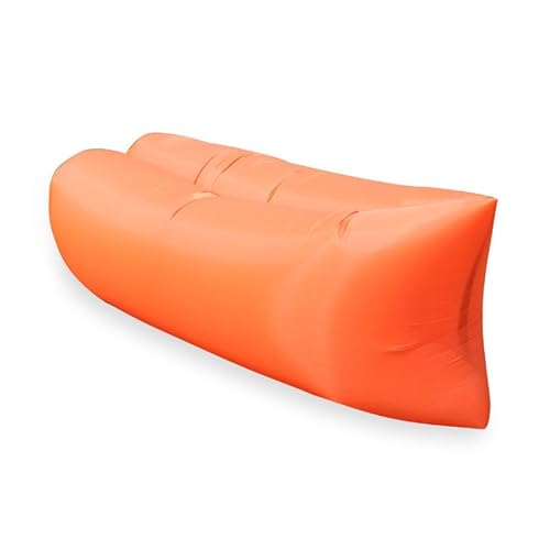 Lazy Outdoor Aufblasbares Sofa Luftbett Liege, Schnell Aufblasbar, Wasserdicht & Langlebig, Tragbarer Camping Strand Hangout Sack für Erwachsene (Orange) von Mounteps