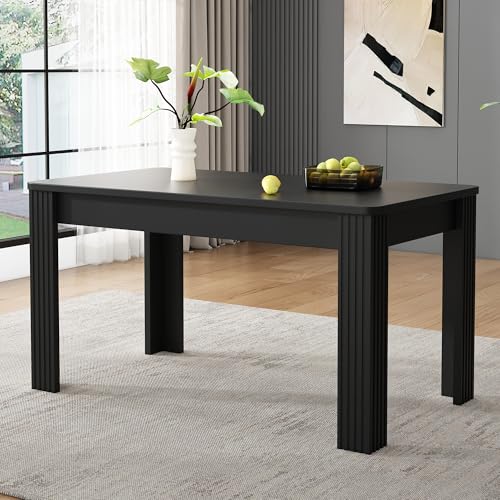 Moderner Esstisch, vierbeiniger Tisch, Kaffee-Lounge-Tisch, moderner einfacher Esstisch, schwarz von Mounteps