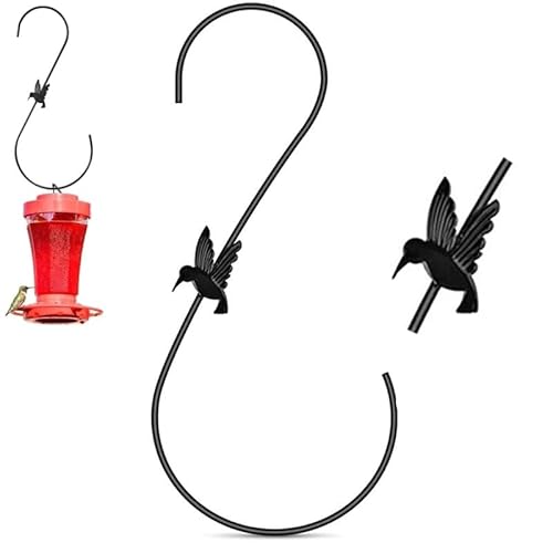 Mounteps 1/2x große 12 Zoll Metall S Haken Aufhänger für Vogelfütterwindglocken hängende Anlage (B) von Mounteps