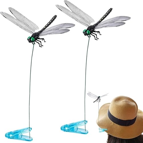 Mounteps 2X 3D Simulation Dragonfly Clips Fliegen Abschreckend Bug Abwehr Garten Stakes Dekor von Mounteps