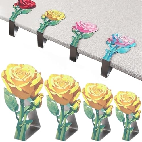 Mounteps 4X Rose Tischdecke Clips Halter verstellbare Heavy Duty Metall Tischdecke Klemmen (Gelb) von Mounteps