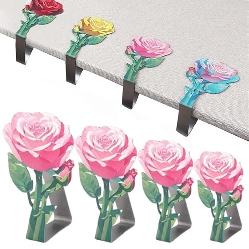 Mounteps 4X Rose Tischdecke Clips Halter verstellbare Heavy Duty Metall Tischdecke Klemmen (Rosa) von Mounteps