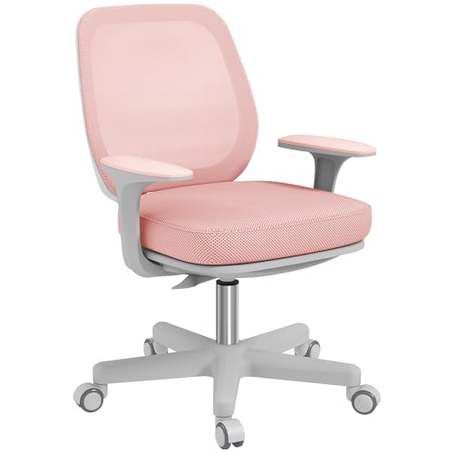 Mounteps Bürostuhl, Ergonomisch Schreibtischstuhl mit Drehfunktion, Höhenverstellbar Computerstuhl für Home-Office, Polyester, Rosa Mounteps Bürostuhl, Ergonomisch Schreibtischstuhl mit Drehfunktion, Höhenverstellbar Computerstuhl für Home-Office, Polyester, Rosa von Mounteps