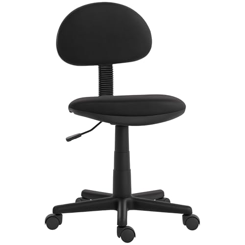 Mounteps Bürostuhl Ergonomischer Schreibtischstuhl, Höhenverstellbarer Drehstuhl aus Elastischer Stoff Computerstuhl für Arbeitszimmer Schwarz von Mounteps