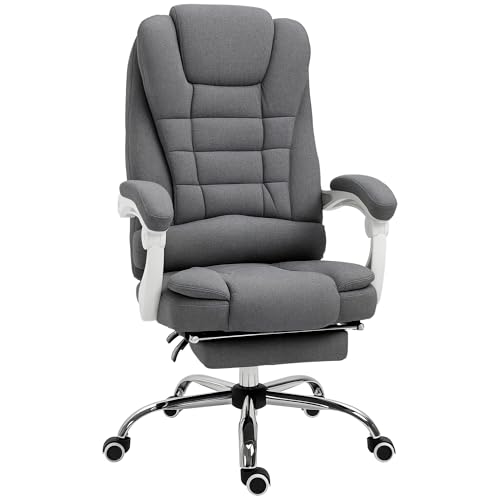 Mounteps Bürostuhl Ergonomischer Schreibtischstuhl mit Armlehne, Fußstütze, Höhenverstellbarer Drehstuhl mit Leinenoptik, Gepolstert Computerstuhl Mounteps Bürostuhl Ergonomischer Schreibtischstuhl mit Armlehne, Fußstütze, Höhenverstellbarer Drehstuhl mit Leinenoptik, Gepolstert Computerstuhl von Mounteps