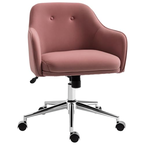 Mounteps Bürostuhl mit Wippenfunktion Home-Office-Stuhl höhenverstellbarer Schreibtischstuhl ergonomisch 360°-Drehräder Samt-Touch-Polyester Nylon Rot 61 x 59 x 80,5-90,5 cm Mounteps Bürostuhl mit Wippenfunktion Home-Office-Stuhl höhenverstellbarer Schreibtischstuhl ergonomisch 360°-Drehräder Samt-Touch-Polyester Nylon Rot 61 x 59 x 80,5-90,5 cm von Mounteps
