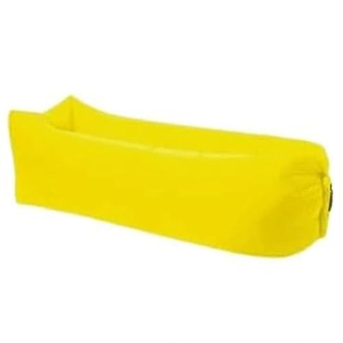 Mounteps Faule Outdoor aufblasbares Sofa Luft Bett Liege Sofa Sack Hangout Camping Strandtasche (Gelb) von Mounteps