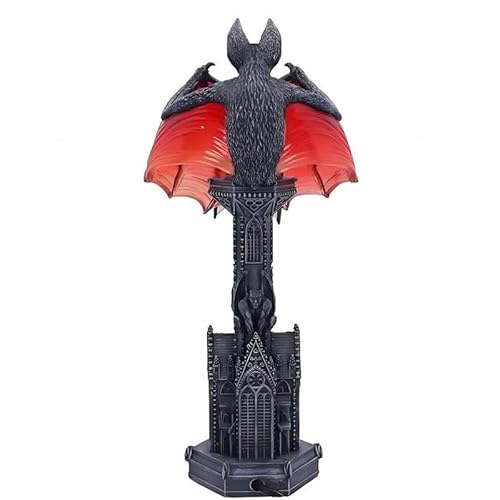 Mounteps Gothic Wings of Night Halloween Lampe - Gothic Decor Fledermaus Flügel Licht mit rotem Schein Kathedrale Basis Vampir Tischlampe für gruseligen Horror Zimmer oder Hexennacht Einstellung Mounteps Gothic Wings of Night Halloween Lampe - Gothic Decor Fledermaus Flügel Licht mit rotem Schein Kathedrale Basis Vampir Tischlampe für gruseligen Horror Zimmer oder Hexennacht Einstellung von Mounteps