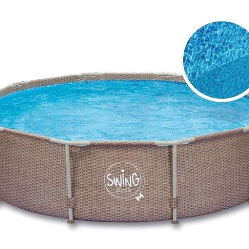 Swing Wicker Active Frame Pool 3,66x0,91m, Wicker Design | Schwimmbecken | Aufstellbecken | Schneller Aufbau | Langlebig | Swimmingpool | Robust von Mountfield