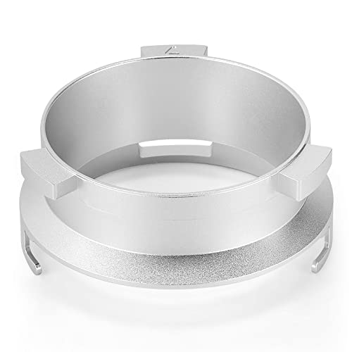 Dosiertrichter für Freisprecheinrichtung 51mm passend für 51 mm DeLonghi 9 Series EC9335/9665/9155/9355 eloxiertes Aluminium Espresso-Kaffeemaschine Siebträger Wdt Werkzeug DL9 Silber von Mounting UP