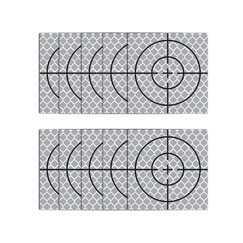 Mountlaser 10 Stück Selbstklebende Reflexzielmarke, 50 x 50 mm, Reflex-Zielplatte, Reflective Targets für Instrumentenkalibrierung, spezielle Messung von Mountlaser