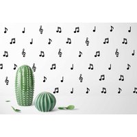 Noten Wandaufkleber, Wandsticker, Kinderzimmeraufkleber, Vinylaufkleber, Musikaufkleber, Fensteraufkleber, Geschenk von Mounttee