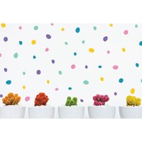 Polka Dot Wandaufkleber, Vinyl-Aufkleber, Bunte Aufkleber, Gold Punkt Wand-Aufkleber, Kinderzimmer Mädchen Zimmer Aufkleber von Mounttee