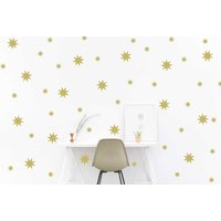 Starburst Aufkleber, Sterne Gold Sterne, Wandtattoa, Jungenzimmer Mädchenzimmer Kinderzimmer, Kinderzimmer Aufkleber von Mounttee