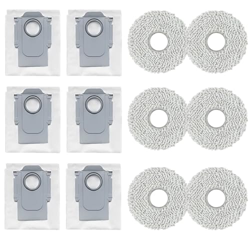 12-teiliges Zubehör-Set für Roborock QV 35A / QR 798 / QR 598 Roboter-Staubsauger, 6 Staubbeutel, 6 Wischpads 12-teiliges Zubehör-Set für Roborock QV 35A / QR 798 / QR 598 Roboter-Staubsauger, 6 Staubbeutel, 6 Wischpads von Moupaa