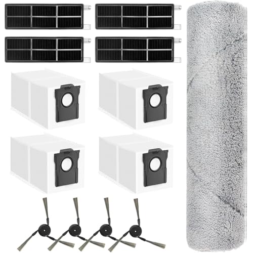 13-teiliges Zubehör-Set für Mova Z50 Ultra/Z5/Z5 Pro Ultra Roboter-Staubsauger, Ersatzteile, 1 Rollmopp, 4 Seitenbürsten, 4 HEPA-Filter, 4 Staubbeutel 13-teiliges Zubehör-Set für Mova Z50 Ultra/Z5/Z5 Pro Ultra Roboter-Staubsauger, Ersatzteile, 1 Rollmopp, 4 Seitenbürsten, 4 HEPA-Filter, 4 Staubbeutel von Moupaa