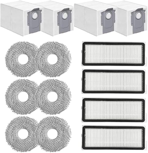 14-teiliges Ersatzteil-Set für Roborock Qrevo Curve / P20 Pro Roboter-Staubsauger, 4 HEPA-Filter, 6 Wischpads, 4 Staubbeutel 14-teiliges Ersatzteil-Set für Roborock Qrevo Curve / P20 Pro Roboter-Staubsauger, 4 HEPA-Filter, 6 Wischpads, 4 Staubbeutel von Moupaa