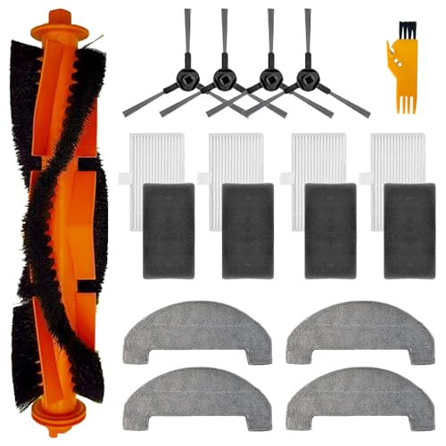14-teiliges Zubehör-Set für Dreame Mova E20 / Mova E20 Plus Staubsauger, 1 Hauptbürste, 4 Seitenbürsten, 4 Filter, 4 Wischpads, 1 Reinigungsbürste 14-teiliges Zubehör-Set für Dreame Mova E20 / Mova E20 Plus Staubsauger, 1 Hauptbürste, 4 Seitenbürsten, 4 Filter, 4 Wischpads, 1 Reinigungsbürste von Moupaa