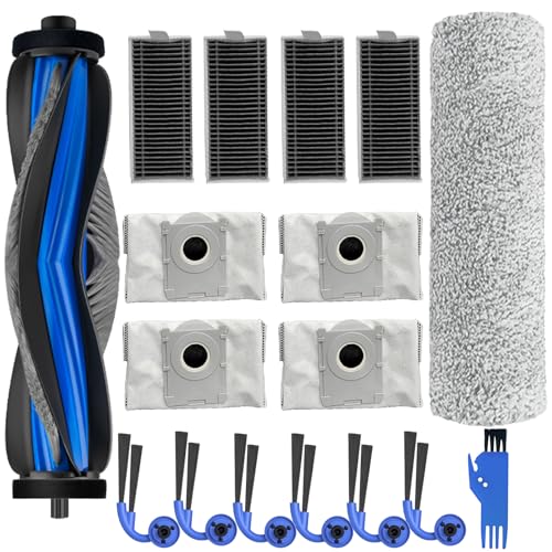 17-teiliges Zubehör-Set für Ecovacs Deebot X9 Pro Omni / X9 Pro Roboter-Staubsauger, Ersatzteile, 1 Hauptbürste, 1 Wischrolle, 4 Staubbeutel, 4 Filter, 6 Seitenbürsten 17-teiliges Zubehör-Set für Ecovacs Deebot X9 Pro Omni / X9 Pro Roboter-Staubsauger, Ersatzteile, 1 Hauptbürste, 1 Wischrolle, 4 Staubbeutel, 4 Filter, 6 Seitenbürsten von Moupaa