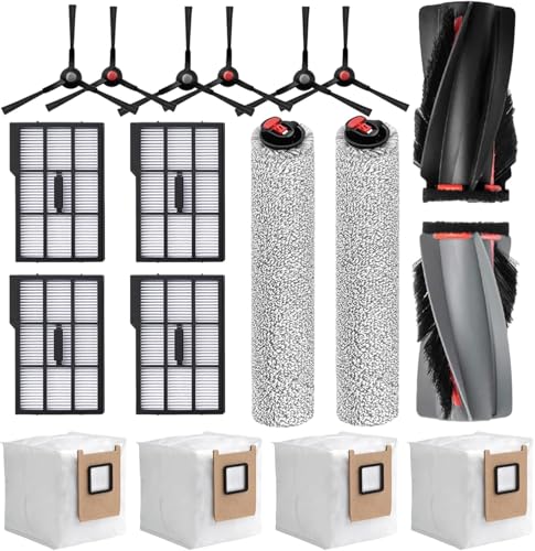 17-teiliges Zubehör-Set für Eufy E25 Omni / E28 Omni Roboter-Staubsaugerteile, 1 Hauptbürste, 2 Mopprollen, 4 Staubbeutel, 4 Filter, 6 Seitenbürsten 17-teiliges Zubehör-Set für Eufy E25 Omni / E28 Omni Roboter-Staubsaugerteile, 1 Hauptbürste, 2 Mopprollen, 4 Staubbeutel, 4 Filter, 6 Seitenbürsten von Moupaa