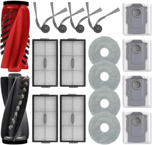 18-teiliges Ersatz-Zubehör-Set für Roborock Saros 10R / G20S Ultra Saugroboter, 1 Set Hauptbürste, 4 HEPA-Filter, 4 Wischpads, 4 Staubbeutel, 4 Seitenbürsten 18-teiliges Ersatz-Zubehör-Set für Roborock Saros 10R / G20S Ultra Saugroboter, 1 Set Hauptbürste, 4 HEPA-Filter, 4 Wischpads, 4 Staubbeutel, 4 Seitenbürsten von Moupaa