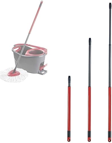 55,9 cm bis 122,9 cm Teleskopgriff für Vileda O-Cedar Easywring Mikrofaser Spin Mop Ersatz, 3 Abschnitte Eleskopischer ausziehbarer Griff von Moupaa