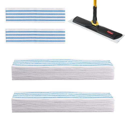 Einweg-Mikrofaser-Mopptücher Ersatz für RCP 45,7 cm Quick Connect Mikrofaser-Flachmopp-System-Rahmen (FGQ56000YL00, 1863893 oder FGQ55900BK00) Ersatzteile, 30 Stück von Moupaa